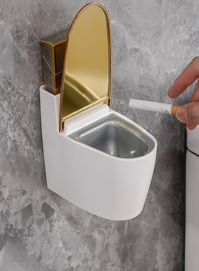 Fsocpen Wall Mounted Ashtray,Decorative Fancy Ashtrays of Toilet-Shaped,Toilet Storage Box,Novelty Toilet Shape Ashtray - Image 3